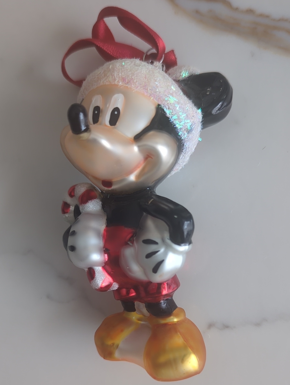 Blown Glass Mickey Mouse Christmas Tree Ornament Rare No Box